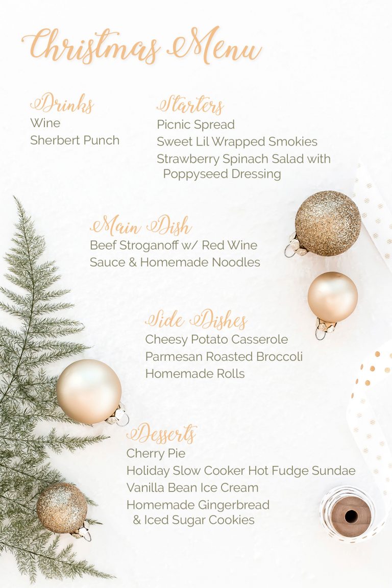 Our Christmas Menu