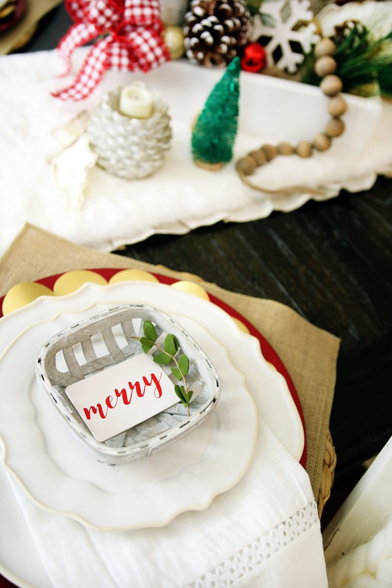 Farmhouse Holiday Tablescape {Christmas Festival Blog Hop}