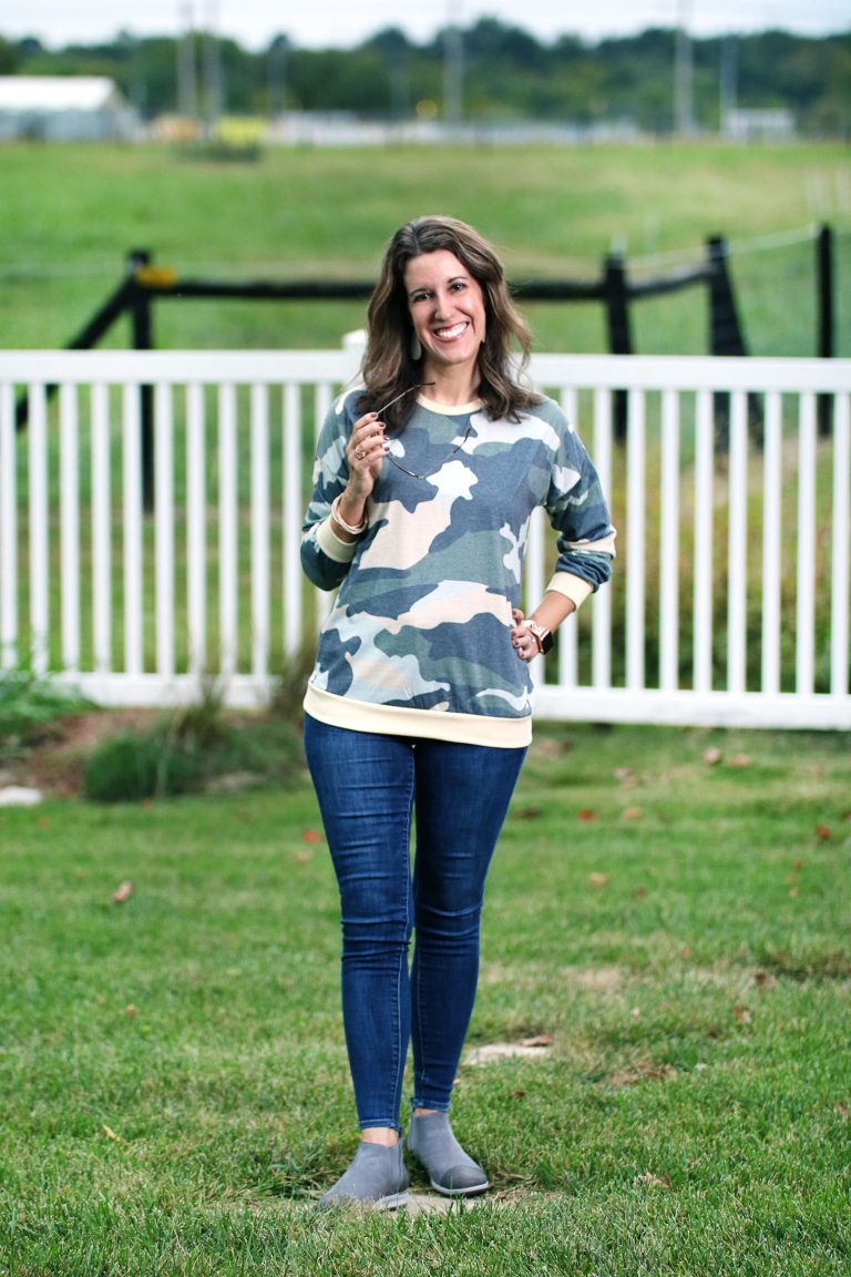 Thursday Fashion Files Link Up #232 – Amazon Camo Sweatshirt Love