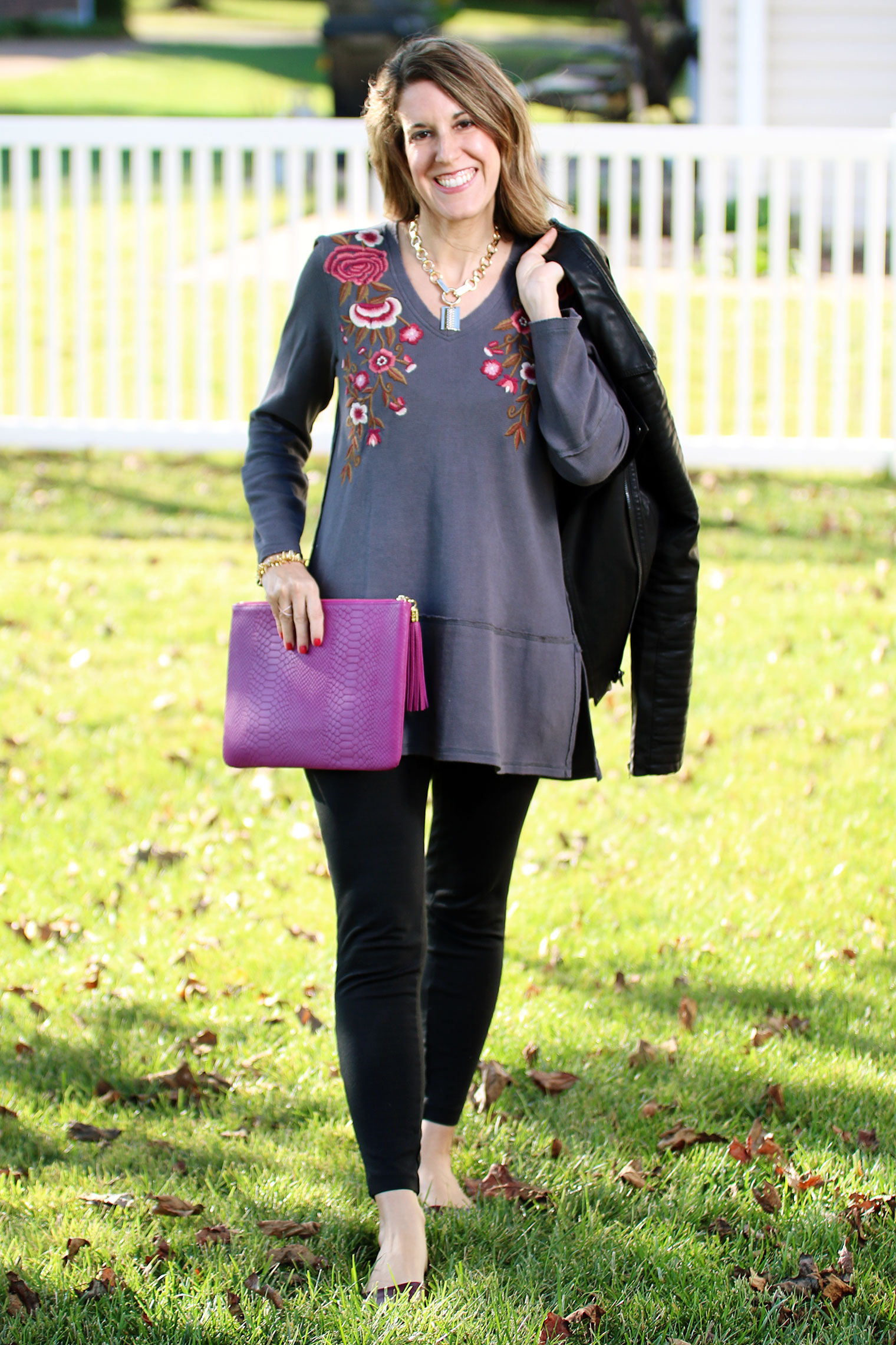 Thursday Fashion Files Link Up #233 – Cozy Fall Embroidered Tunic ...