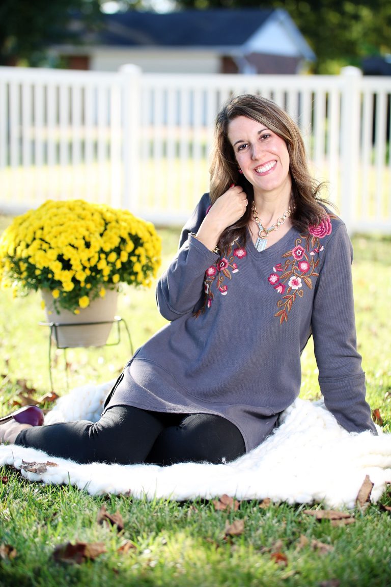 Thursday Fashion Files Link Up #233 – Cozy Fall Embroidered Tunic