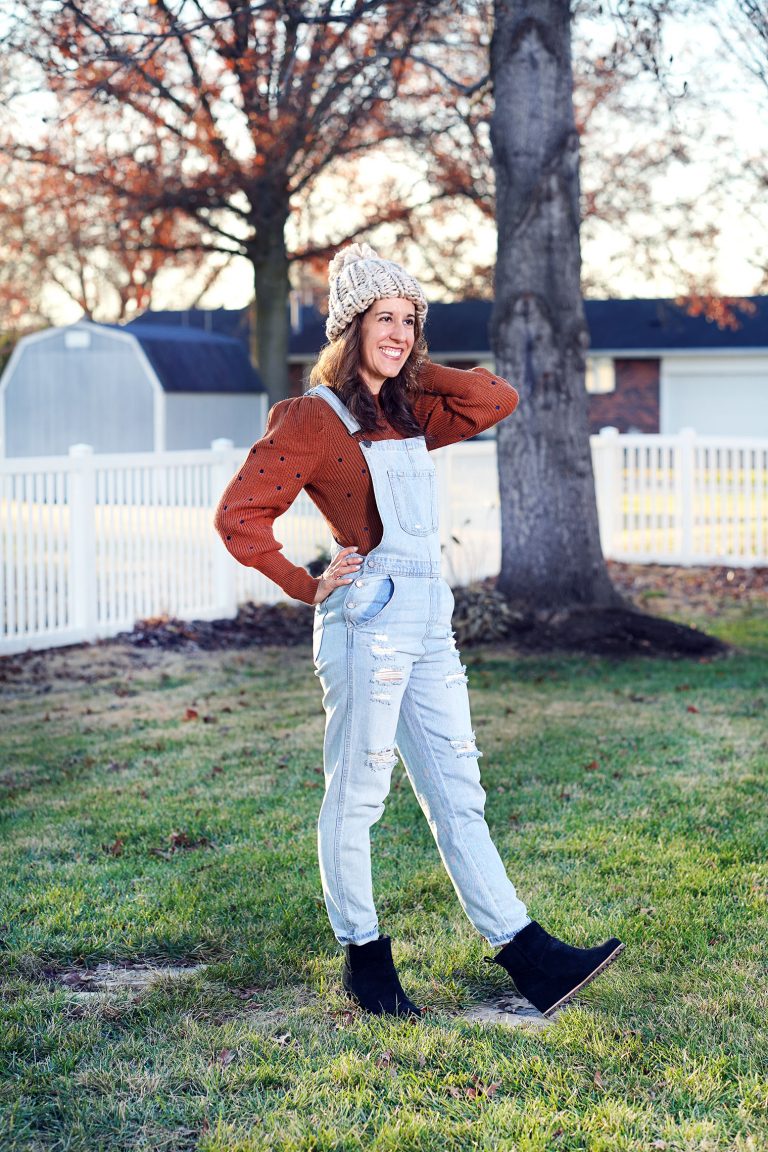 Thursday Fashion Files Link Up #285 – Styling Overalls for the Winter & Personalized Jewelry