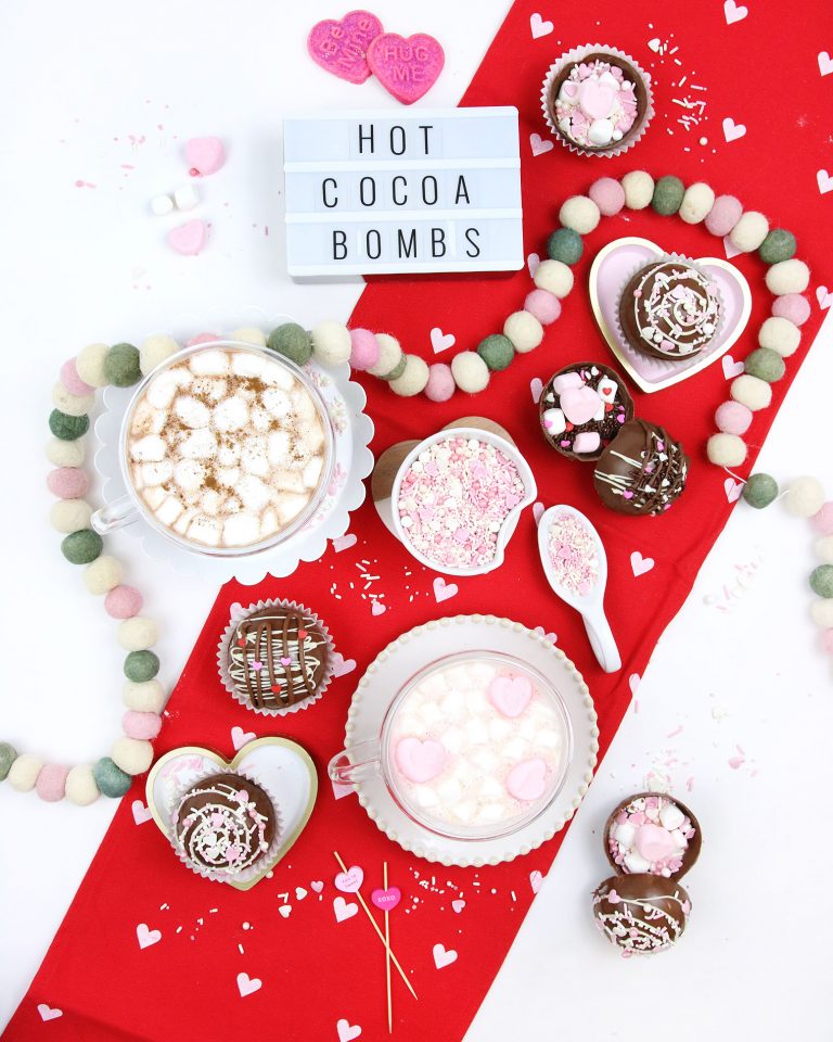 DIY Valentine’s Day Hot Cocoa Bombs